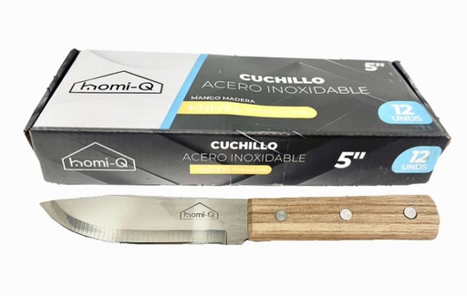 [HQ110] Cuchillo madera fino homi-q #5 CAJA X12 