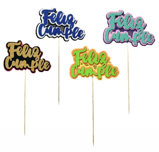 [PINF-397FC] Pin fomy feliz cumpleaños surtidos paquete x
