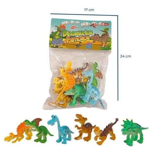 [CA1129] Animal dinosaurio caricatura x6 