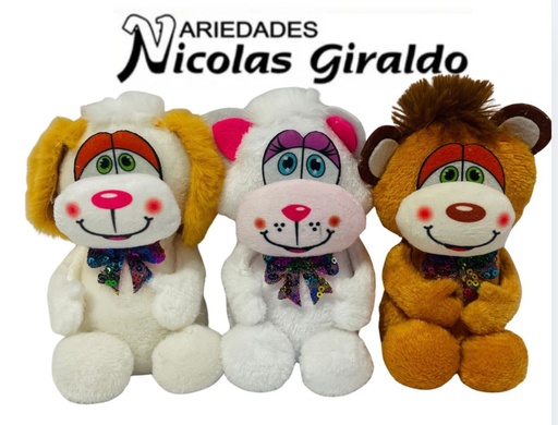 [DSB-593-1] Peluche mediano para ancheta perros, osos, gatos x12