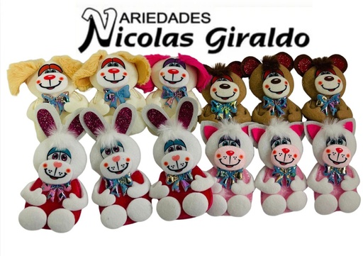 [DSB-593-2] Peluche mini para ancheta surtido x12