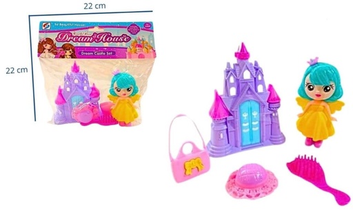 [CA1105] Set de belleza con muñeca castillo