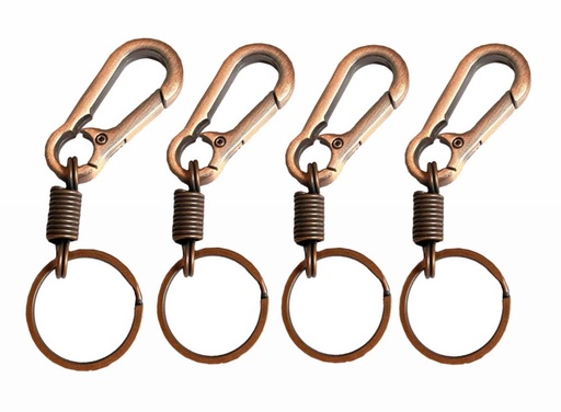 [PT27548] Llavero mosqueton envejecido pqt x12 