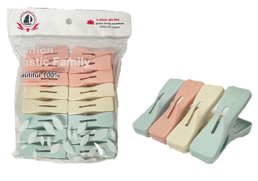 [EN01744] (SE3685)(L4-16)Gancho pinza ropa fino pastel x16