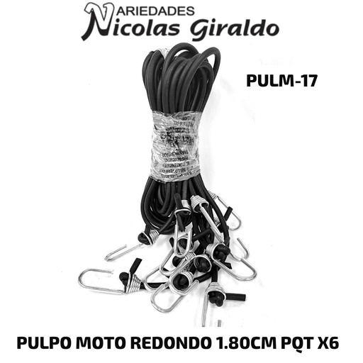 [PULM-17] Pulpo moto redondo 1.80CM pqt X6