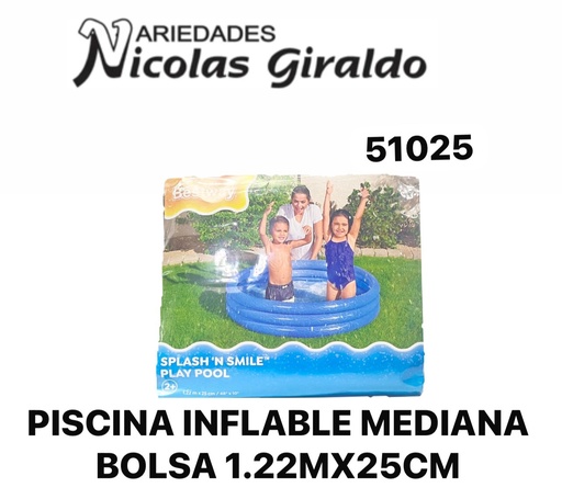 [51025] Piscina inflable mediana bolsa 1.22mx25cm  