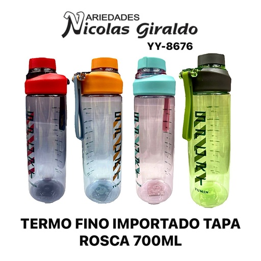[YY-8676] @Termo fino importado tapa rosca 700ml  