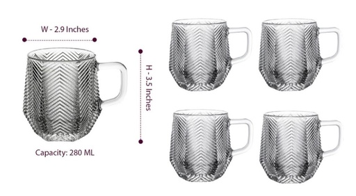 [VS6118] @Vaso vidrio opaco caja x6  