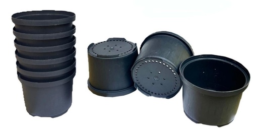 [TERY-530] Matera redonda negra pequeña PQT X12 