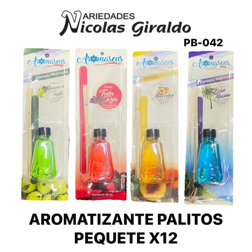 [P8-042] Aromatizante palitos paquete x12
