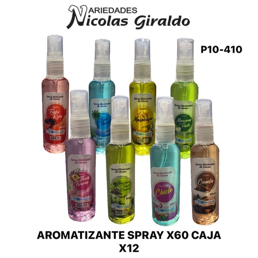 [P10-410] Aromatizante spray x60 caja x12
