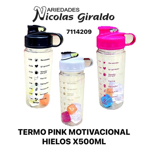 [7114209] Termo pink motivacional hielos X500ml 