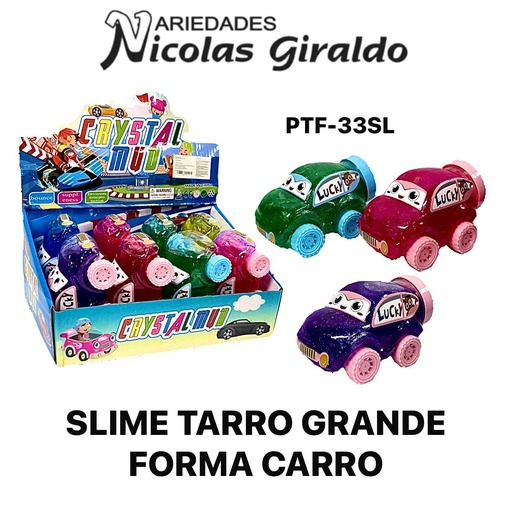 [PTF-33] Slime tarro grande forma carro 