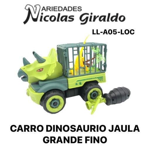 [LL-A05-LOC] @Carro dinosaurio jaula grande fino