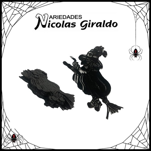 [BH-41] Bruja plastico x50 hallowwen