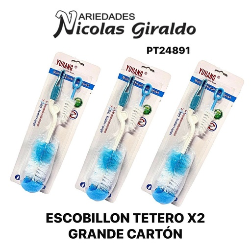 [PT24891] Escobillon tetero x2 grande carton 