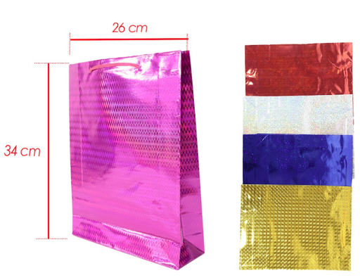 [CNG-021] Bolsa regalo tornasol mediana 27x34 PQT X12 