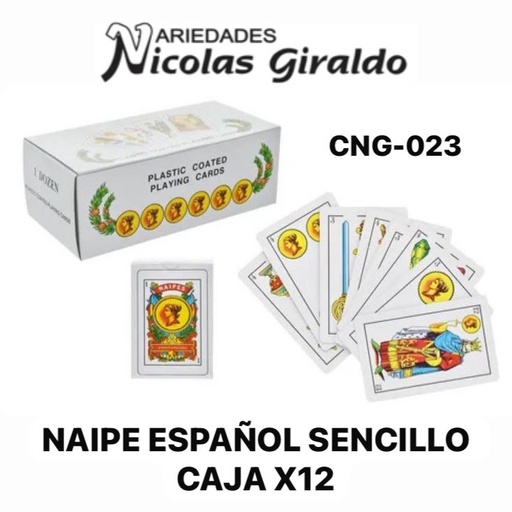 [CNG-023] Naipe español sencillo caja x12 