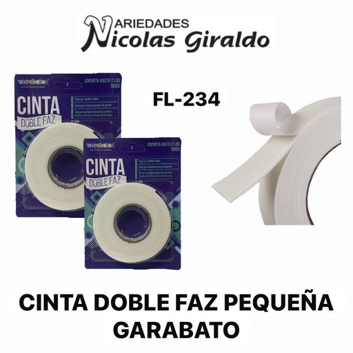 [FL-234] Cinta doble faz pequeña garabato