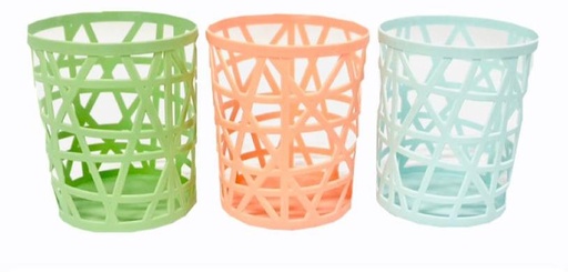[CNG-058] Canasta decorativa plastica pastel redonda 