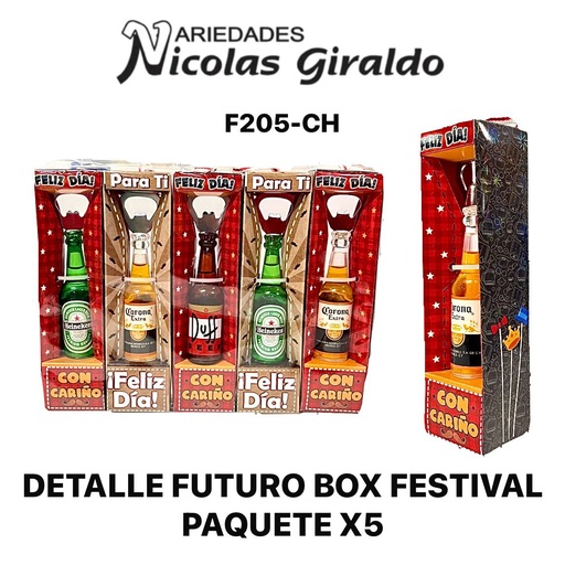 [F205-CH] Detalle futuro box festival paquete x5 