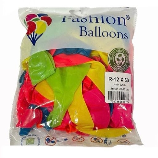 [845779] bomba ballons r12x50 neon 