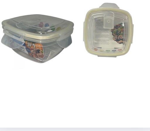 [H129] Coca hermetica cuadrada #1 650ml beed