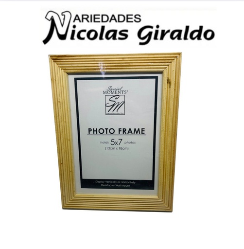 [PT24406] Porta retrato 5x7 acetato tipo madera