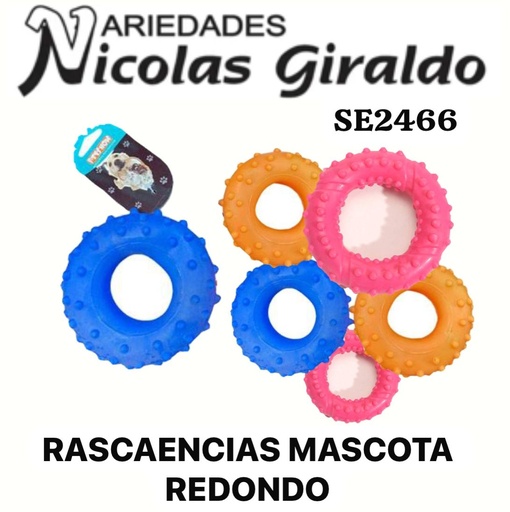 [SE2466] Rascaencias mascota redondo  