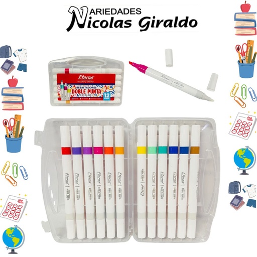 [ET1271] Marcado acrilico doble punta x12 eterna  