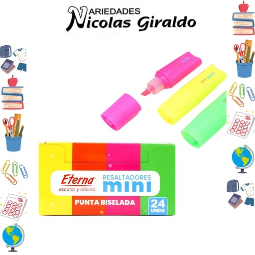 [ET1129] Resaltador eterna mini caja x24