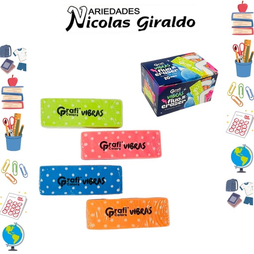 [GR323] Borrador graficolors neon caja x20