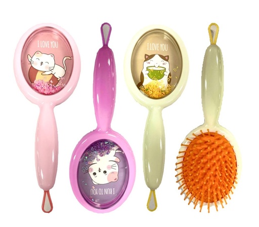 [PTQ1406] Cepillo peinar infantil figuras ovalado