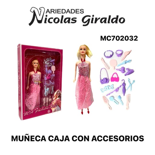 [MC702032] Muñeca caja con accesorio 