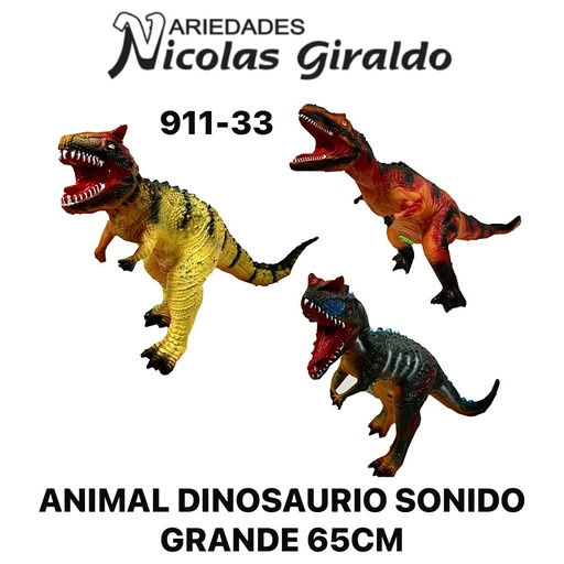 [911-33] @Animal dinosaurio sonido grande 65CM 