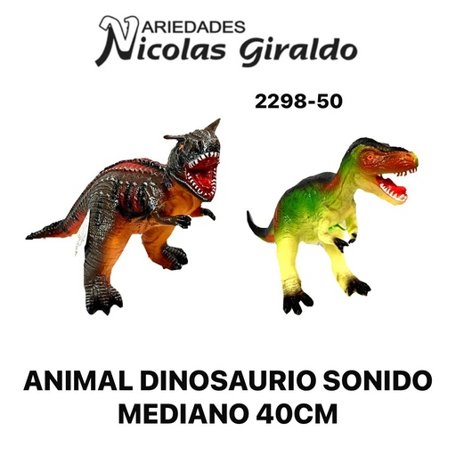 [2298-50] @Animal dinosaurio sonido mediano 40CM 