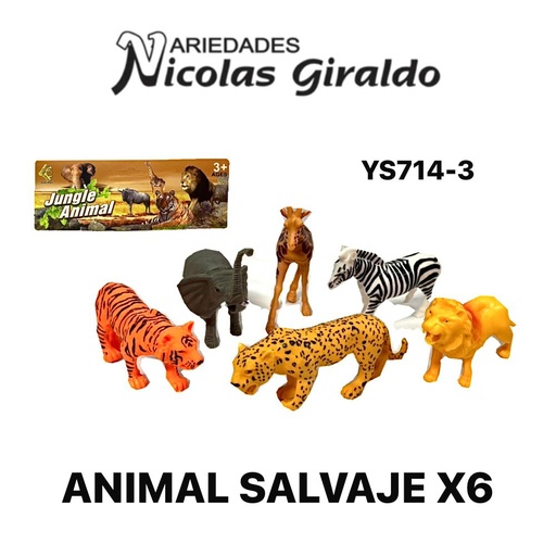 [YS714-3] Animal salvaje x6 