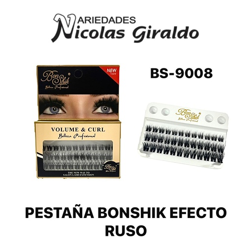 [BS-9008] Pestaña bonshik efecto ruso