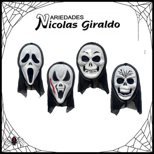 [KL421652-43] Mascara halloween plastica muerte sencilla 4 estilos 
