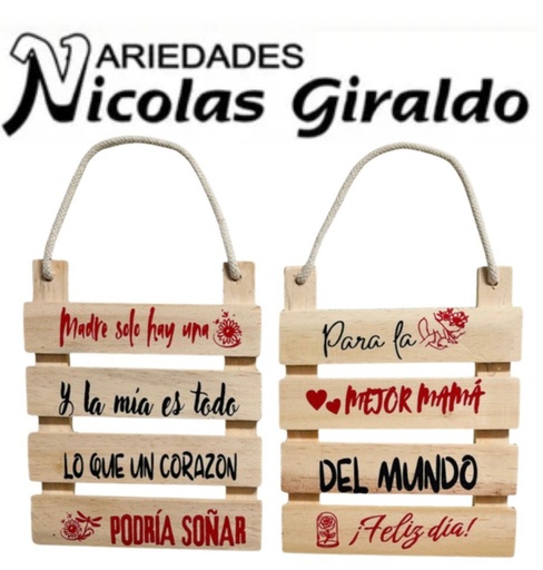 [ART-18054] Letrero madera pequeño mensaje 