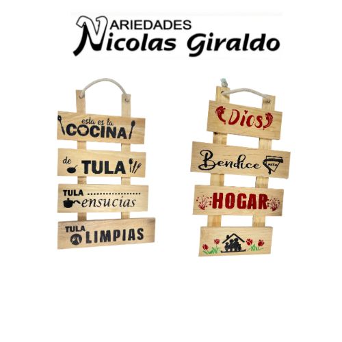 [ART-18054] Letrero madera pequeño mensaje 