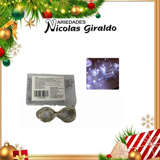[H1605W] @INSTALACION ALAMBRE DE PILA  X30L LINEAL BLANCA 