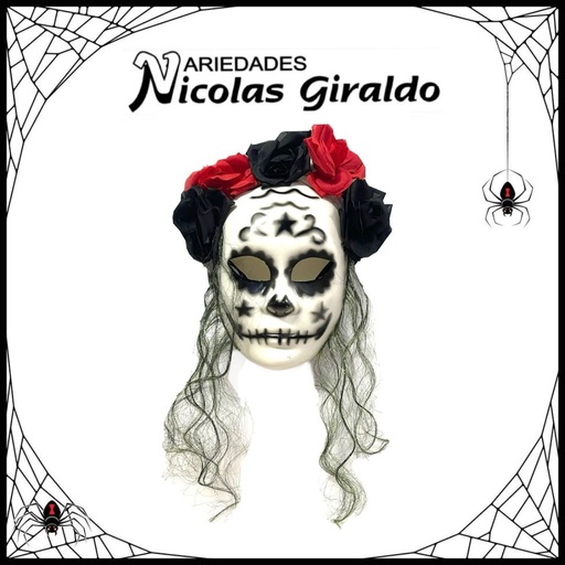 [IF6344] Mascara halloween catrina con pelo