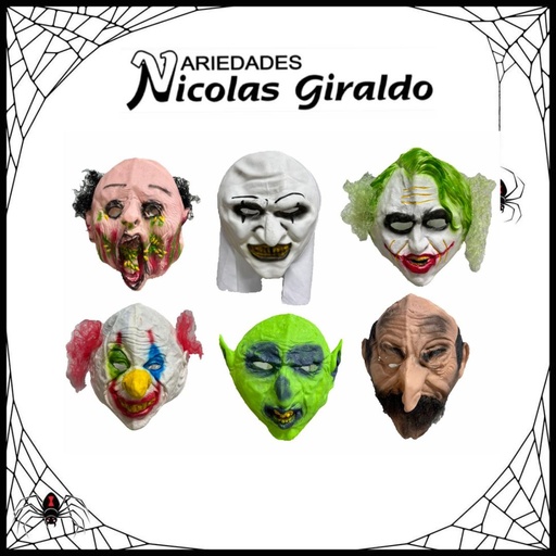 [MASHALL] Mascara halloween en caucho surtida