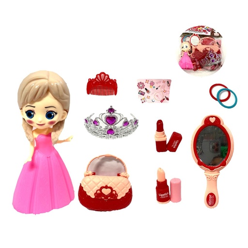 [CA8153] Set belleza niña fino con corona y muñeca 