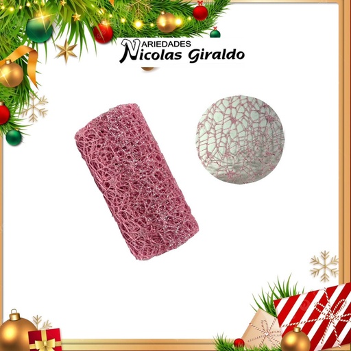 [MW-207] @MALLA DECORATIVA MINI ROSADA