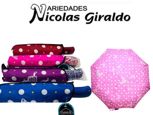 [HQ164] Sombrilla dama automatica homi-q sin filtro estampada
