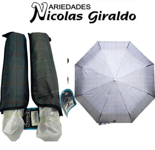 [HQ163] Sombrilla dama automatica homi-q sin filtro cuadros