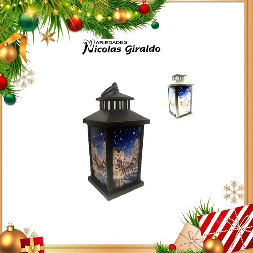 [A-101] FAROL DECORATIVO NAVIDEÑO DE LUZ