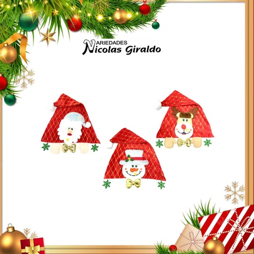 [GRRO-001] @GORRO NAVIDAD LUZ CARAS  PQT X6